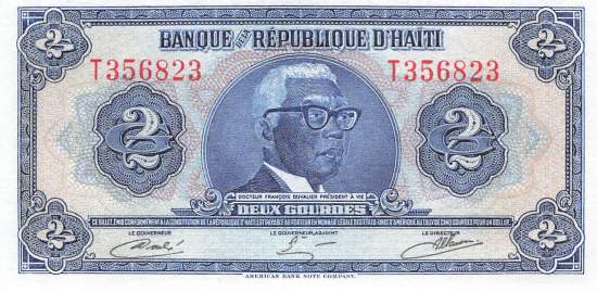 2 Gourdes p231A 1979 Haiti
